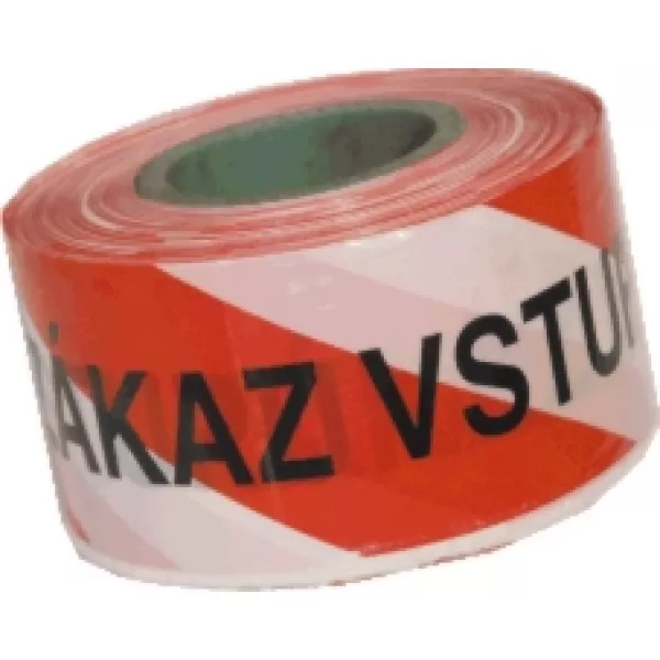 Páska výstražná 8cm/250m s potiském ZÁKAZ VSTUPU