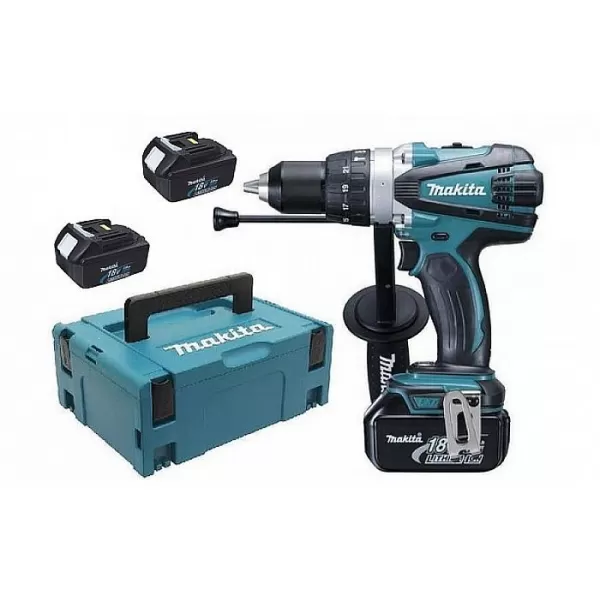 Aku vrtačka s příklepem Makita DHP458RTJ 18V/5,0Ah