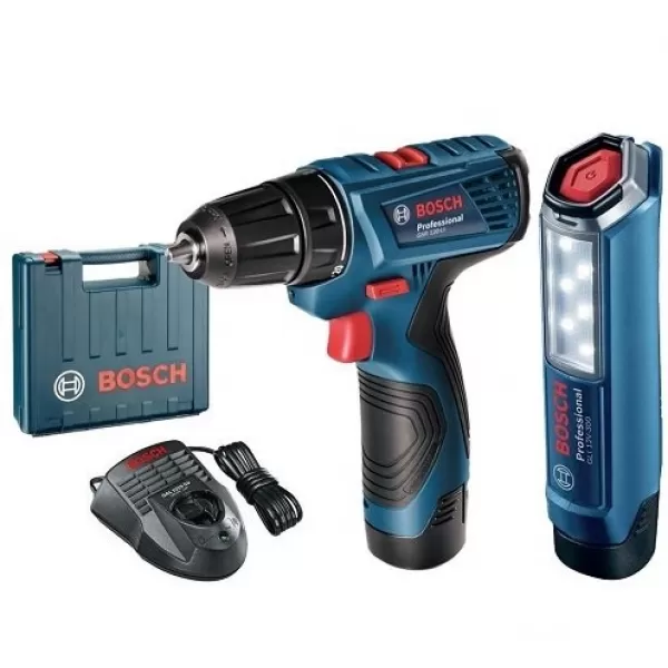 Aku šroubovák vrtací 2x2,0Ah + GLI 12V-300 Bosch GSR 120-LI 06019G80044