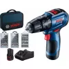 Aku vrtačka s příklepem Bosch GSB 12V-30 + 2x2,0Ah+case 06019G9101