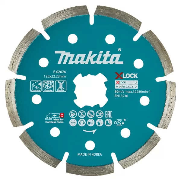 Diamantový kotouč 125mm na beton X-Lock Makita E-02076