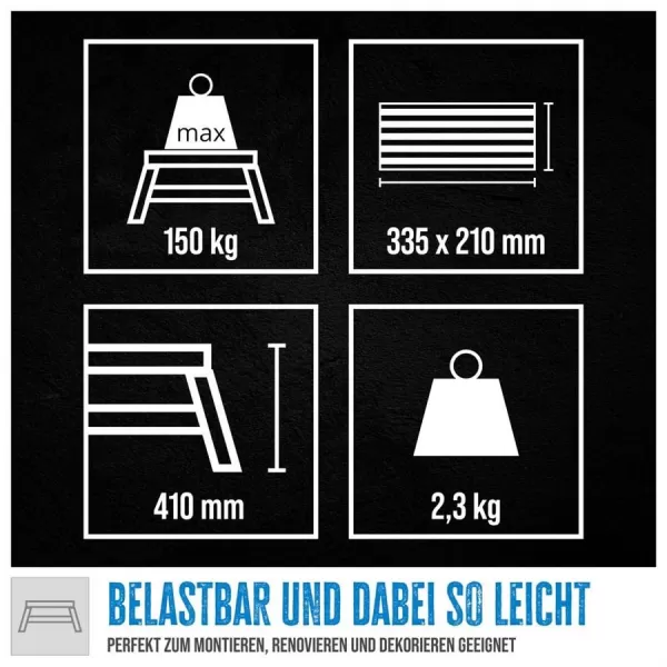 Schůdky oboustranné hliníkové 1+1 Güde