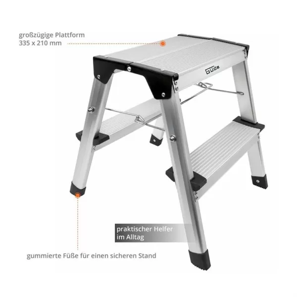 Schůdky oboustranné hliníkové 1+1 Güde