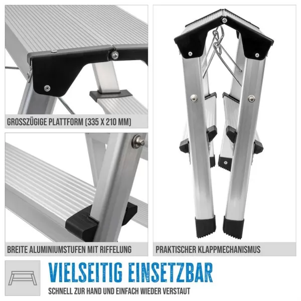 Schůdky oboustranné hliníkové 1+1 Güde