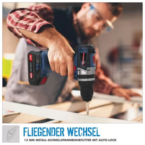 Aku vrtačka s příklepem Güde BSB 18-0 BL