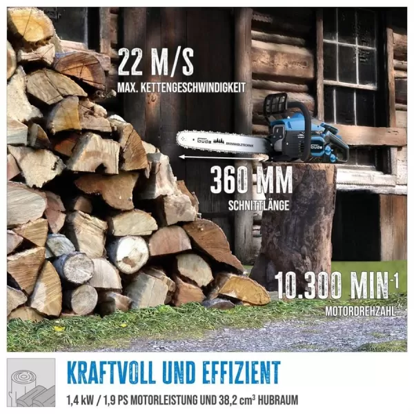 Motorová řetězová pila Güde KS 400-38