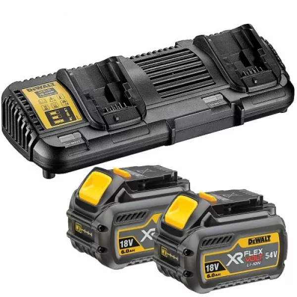 Startovací sada, dvojitá nabíječka 2 x 6,0Ah DeWALT FLEXVOLT DCB132T2