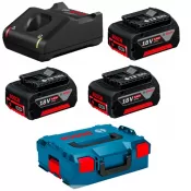 Startovací sada 3 x aku GBA 18V/5,0Ah+GAL18V-40+L-Boxx 0615990L3T