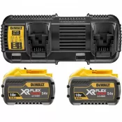 Startovací sada Dewalt, dvojitá nabíječka, 2 x 9,0Ah FLEXVOLT DCB132X2