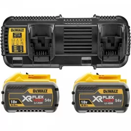 Startovací sada Dewalt, dvojitá nabíječka, 2 x 9,0Ah FLEXVOLT DCB132X2