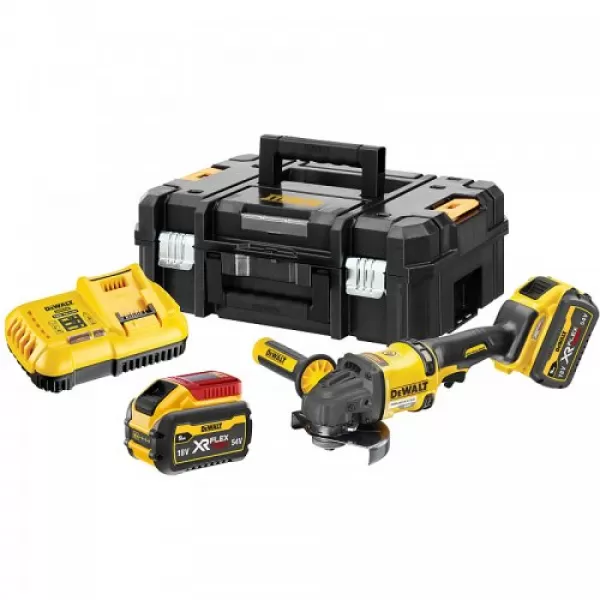 Aku úhlová bruska Dewalt DCG418X2 125mm 54V 2x3,0Ah FLEXVOLT