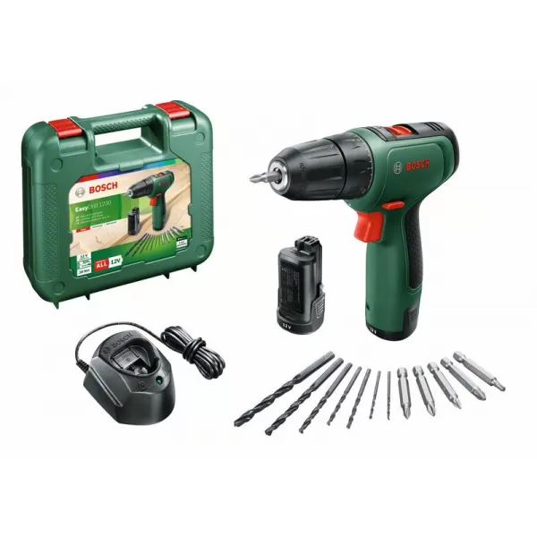 Aku vrtací šroubovák Bosch EasyDrill 1200 (Nico) (2x1,5 Ah) + AC set 06039D3007