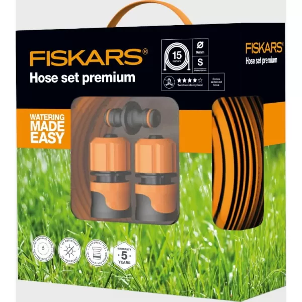 Sada zavlažovací hadice Premium 15 m 3/8" Fiskars