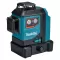 Aku křížový laser Makita SK700D, červený, Li-ion CXT 10,8/12V - solo