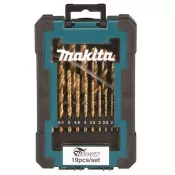 sada vrtáků Makita do kovu HSS-TiN 1-10mm (po 0,5 mm), 19ks, 10ks bal D-72229-10