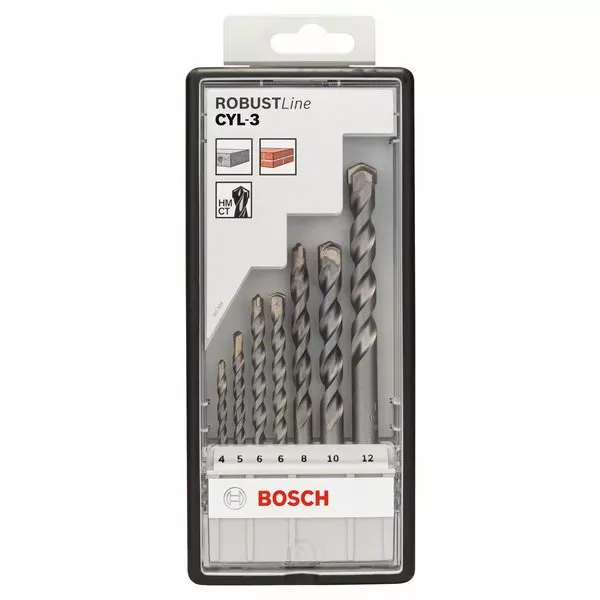Sada vrtáků Silver Pecussion, 7 ks Bosch Robust Line 2607010545