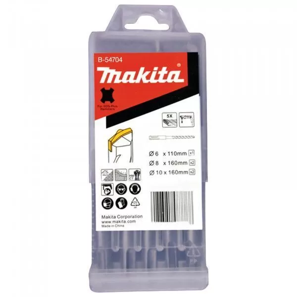 Sada vrtáků SDS-plus Makita D 6;8;10mm, 5ks B-54704