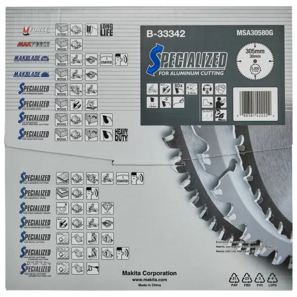 Kotouč pilový Makita 305x30mm 80z Specialized Aluminium
