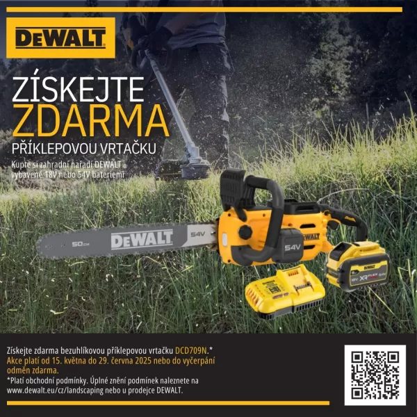 Aku řetězová pila Dewalt DCMCS575X1 54V, 50 cm, 9,0 Ah Li-Ion FLEXVOLT