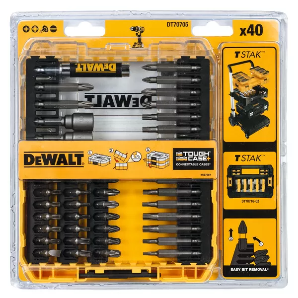 40 dílná sada bitů DeWalt Masterpack DT70705-QZ