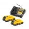 Sada nabíječky a akumulátorů 18V Dewalt DCB1104D2