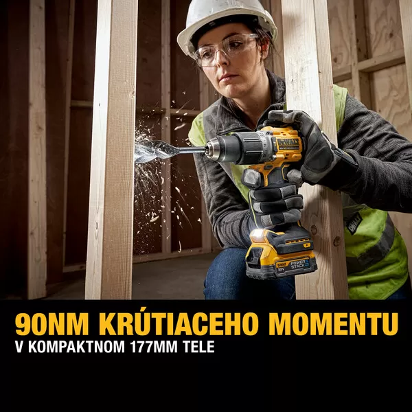 Aku příklepová vrtačka DeWALT DCD805E2T 18V 2x1,7Ah POWERSTACK