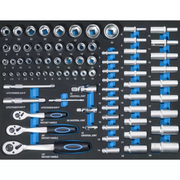 Vozík dílenský Güde GW7 Black Line s vybavením 226ks