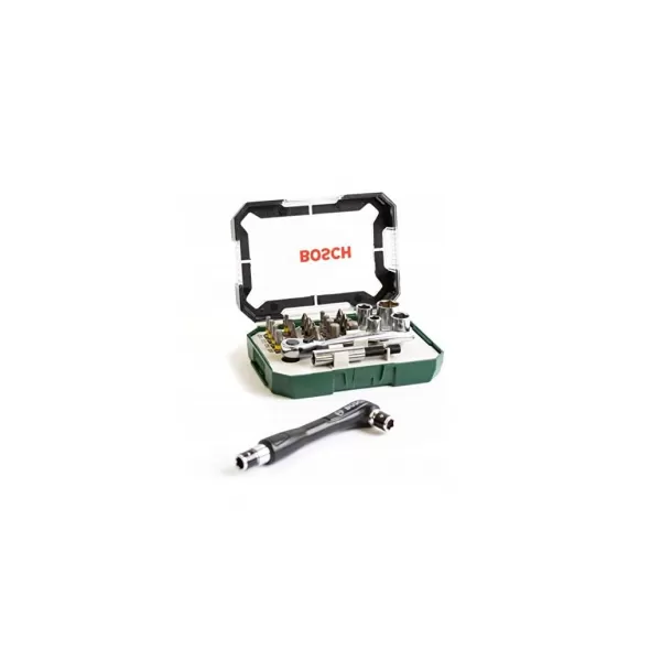 Sada bitů s ráčnou + oboustranný šroubovák 26ks Bosch