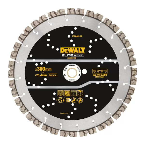 Diamantový kotouč DeWalt ELITE SERIES 300×25,4mm pro řezání betonu DT20463