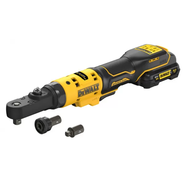 Aku ráčna DeWalt DCF500L2G s 1/4’’+ 3/8” čtvercovou výměnnou hlavou