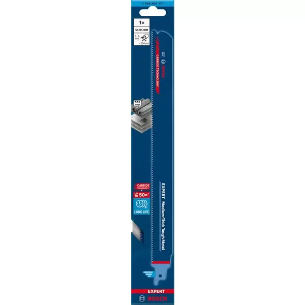 Pilový list S 1255 HHM EXPERT Medium-Thick Tough Metal Bosch /bal.1ks/ 2608 900377