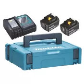 Sada akumulátorů 2 x BL1850B + nabíječka DC18RC + systainer