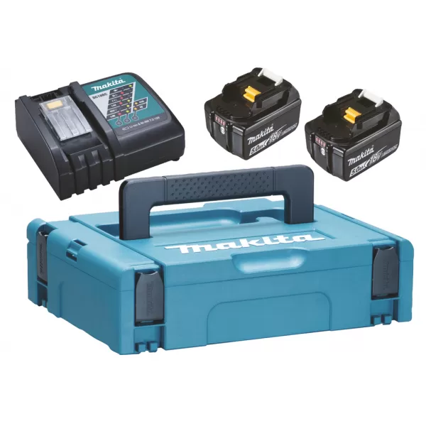 Sada akumulátorů 2 x BL1850B + nabíječka DC18RC + systainer