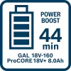 Startovací sada Bosch 2 x 18V + 8,0 PROCORE+,nabíječka GAL18V160 Professional, krabice