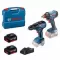 Aku sada nářadí Bosch 0 615 990 N3F GDX + GSR 18V 2x5.0AH Professional, Kombinovaná sada