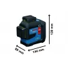 Křížový laser Bosch GLL 80-33 G+LB10+DK20+BA3.7VXL Professional 0601065501