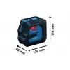 Křížový laser Bosch GLL 20-22 G+LB10+pouch+TP Professional 0601065600