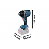 Aku rázový utahovák Bosch GDS 18V-750 C Professional, solo, 06019L9001