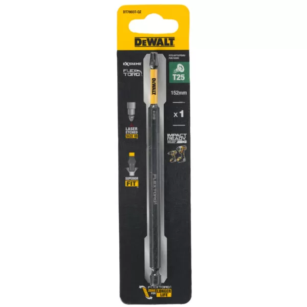 Bit DeWalt DT7803T T25, 152mm, FLEXTORQ, 1ks