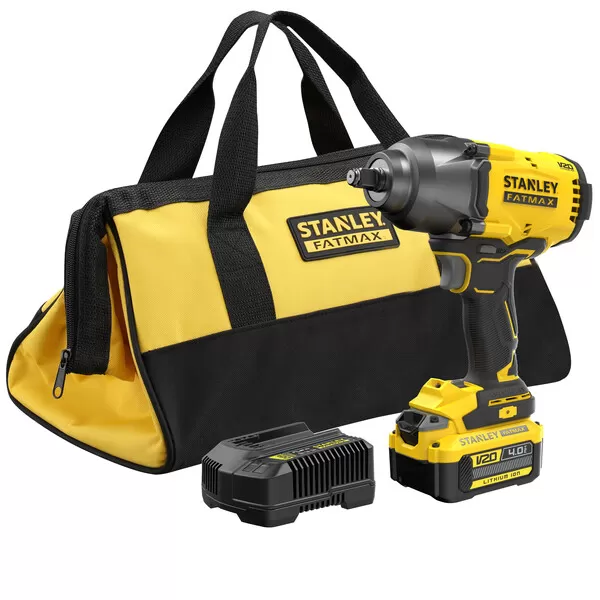 Aku bezuhlíkový rázový utahovák Stanley FATMAX® SFMCF940M1, V20, 2x 4.0 Ah 18 V