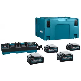 Sada akumulátorů Li-ion XGT 40V 4ks BL4040+1ks DC40RB + Makpac