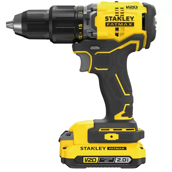 Aku bezuhlíková vrtačka s příklepem Stanley FATMAX® SFMCD715D1K, V20, 18 V