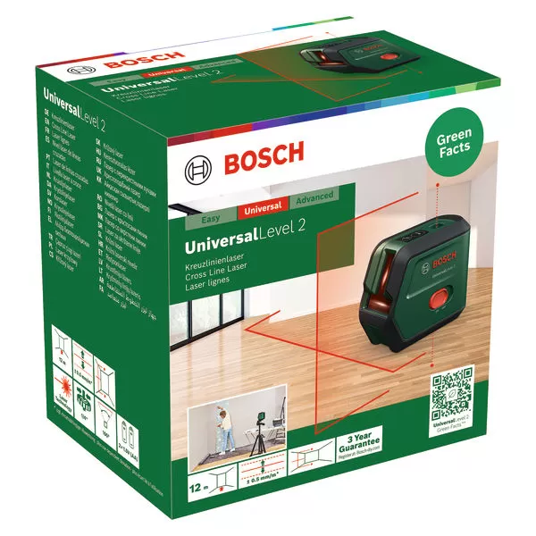 Křížový laser + stativ Bosch UniversalLevel 2 UNI (Carton) + stativ 0603663F01