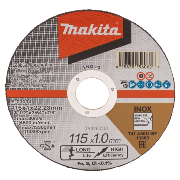 Sada 12 ks řezných kotoučů Makita 115x1,0x22.23mm A60U