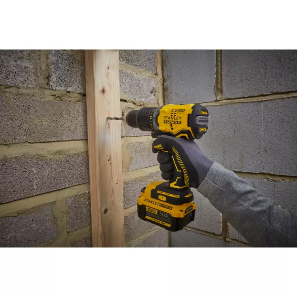 Aku bezuhlíková vrtačka s příklepem Stanley FATMAX® SFMCD715M2K, V20, 2 x 4.0 Ah 18 V