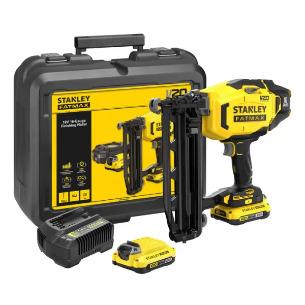 Aku hřebíkovačka Stanley FATMAX® SFMCN616D2K, 2 x 2.0 Ah 18 V