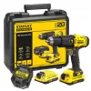 Aku vrtačka s příklepem Stanley FATMAX® SFMCD711C2K, V20, 2 x 1.5 Ah 18 V