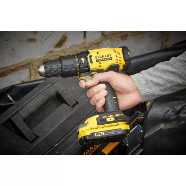 Aku vrtačka s příklepem Stanley FATMAX® SFMCD711C2S, V20, 2 x 1.5 Ah 18 V