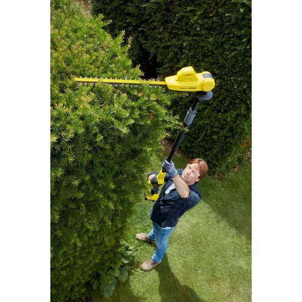 Aku nůžky na živý plot 45 cm na tyči Stanley FATMAX® SFMCPH845M1, 1 x 4.0 Ah 18 V
