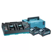 Sada akumulátorů Li-ion XGT 40V 2ks BL4040+1ks DC40RB + Makpac